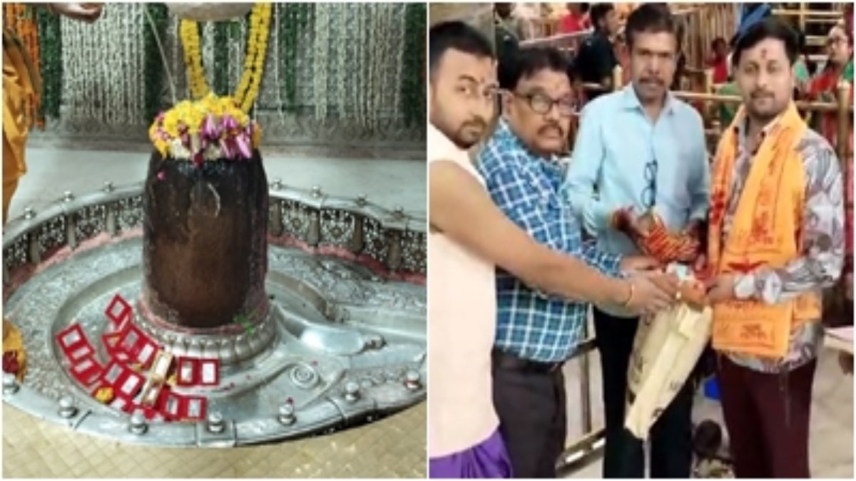 You are currently viewing बाबा महाकाल को गुजरात के भक्त ने अर्पित किया 1300 ग्राम चांदी का चौरस