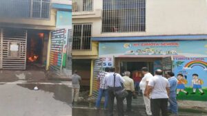 Read more about the article स्कूल में समर कैंप के दौरान लगी आग, स्कूटी जलकर खाक