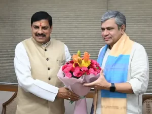 Read more about the article केंद्रीय रेल मंत्री अश्विनी वैष्णव से मिले मुख्यमंत्री डॉ. मोहन यादव; उज्जैन – दिल्ली के बीच वंदे भारत स्लीपर ट्रेन शुरू करने का किया अनुरोध, नड्डा, शाह सहित कई मंत्रियों से भी मिले सीएम