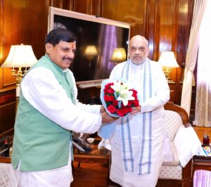 Read more about the article CM मोहन यादव ने की केन्द्रीय गृहमंत्री अमित शाह से मुलाकात : पशुपालन, डेयरी और किसान हितैषी मुद्दों पर की चर्चा; केंद्रीय वाणिज्य एवं उद्योग मंत्री पीयूष गोयल से भी मिले CM यादव