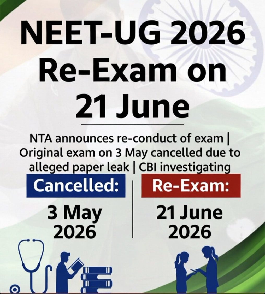 Read more about the article NEET री-एग्जाम के दबाव में बढ़ी चिंता, 2 दिन में 4 छात्रों की मौत; अभ्यर्थियों में बढ़ा तनाव