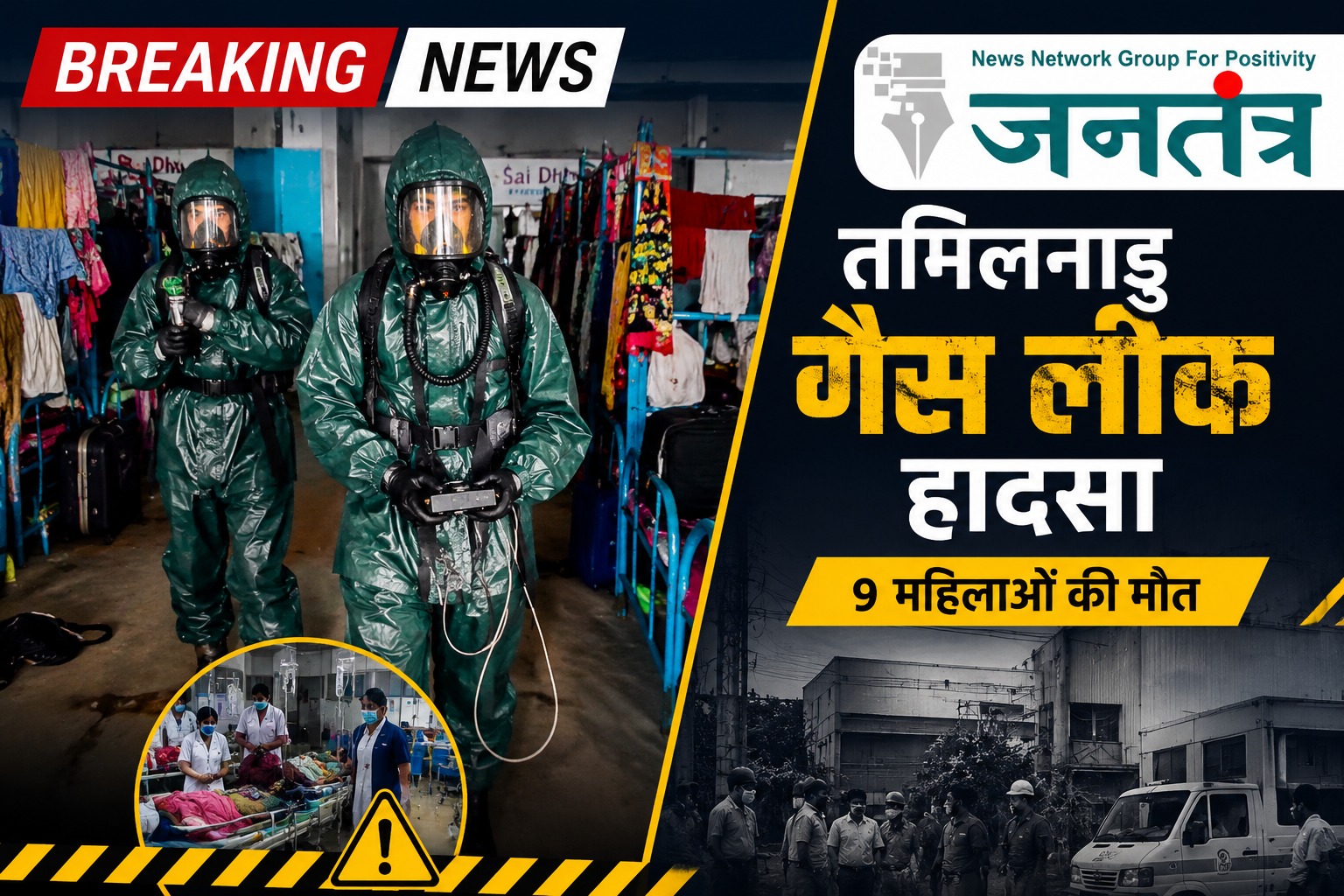 Read more about the article तमिलनाडु गैस लीक हादसा: मृतकों की संख्या 9 हुई, सभी महिलाएं; कई मजदूर अब भी अस्पताल में भर्ती